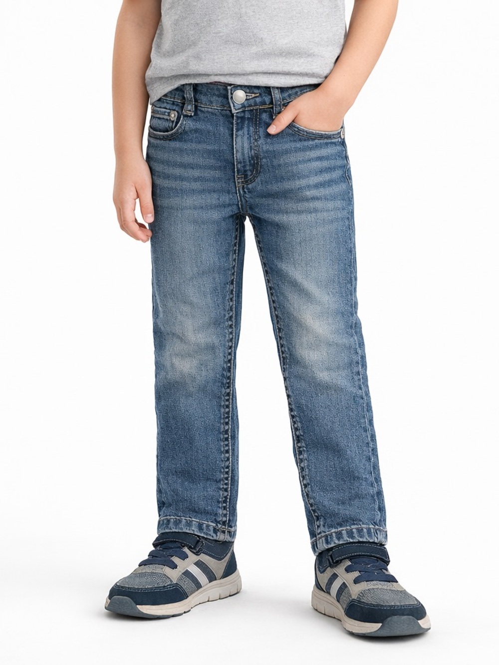 Levi’s 511 Slim Blue Denim Adjustable Waist Jeans Boys Size 7 Regular